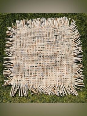 Magnolia Home Loloi Gladys Wool Blend Log House Basketweave Pillow Cover 22x22